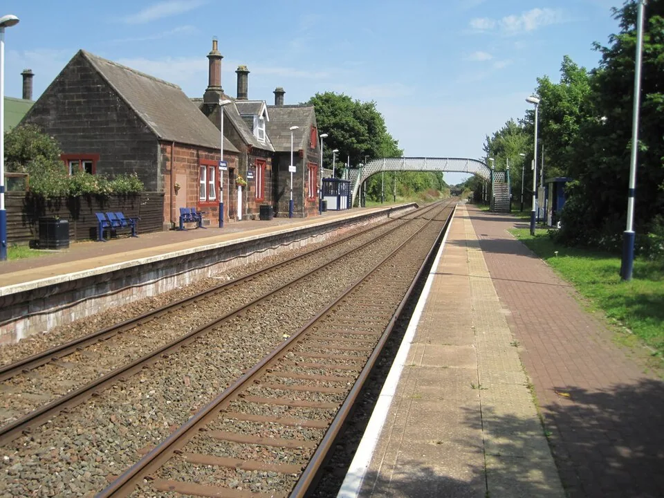 Barrow-in-Furness → Carlisle: Aspatria railway station, Cumbria (geograph 3565825)