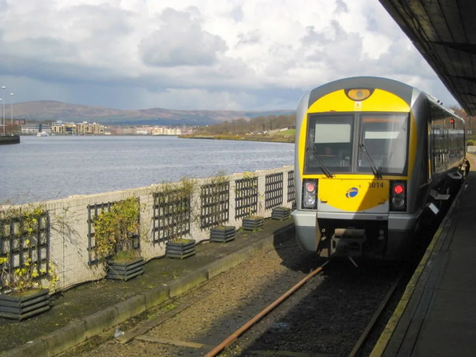 Derry~Londonderry → Coleraine: Waiting to depart from Derry-Londonderry (Waterside) Railway Station