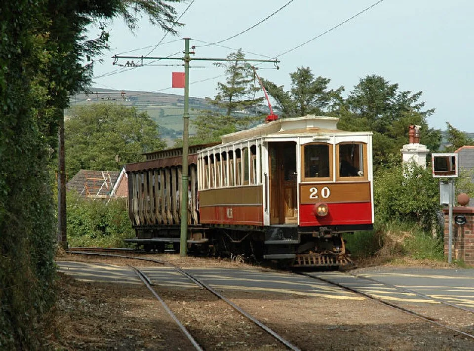 Douglas → Port Erin: Manx Electric Railway 20 and trailer