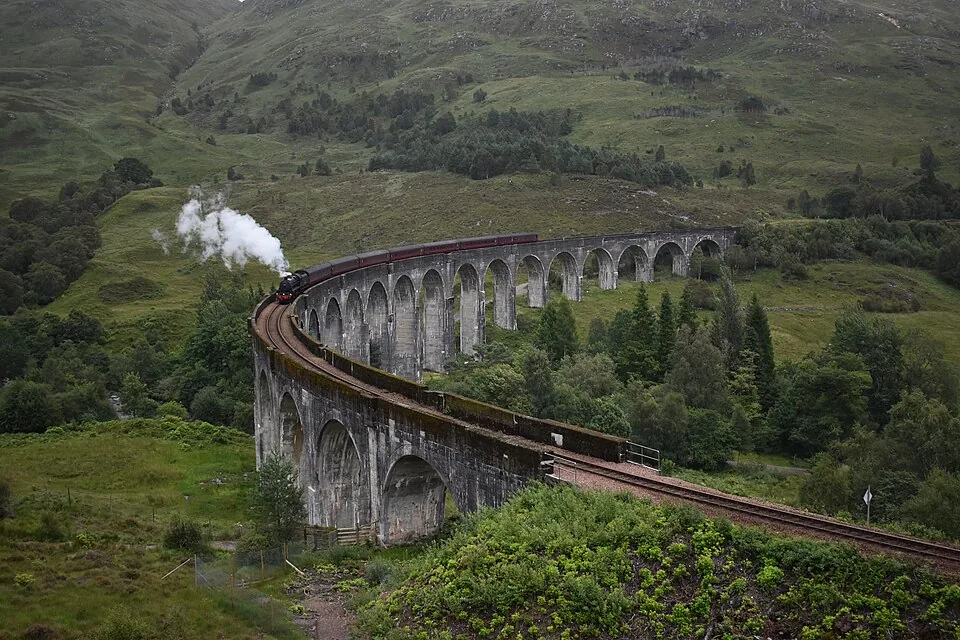 Fort William → Mallaig: Jacobite Steam Train passing Glenfinnan Viaduct (2025) (1)