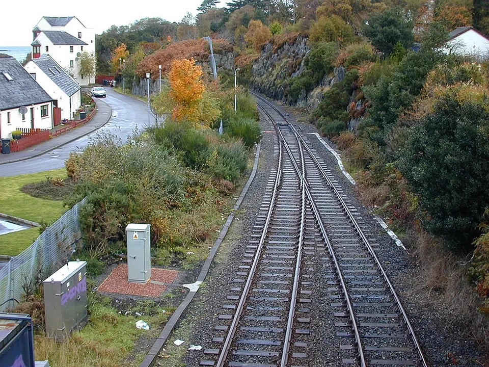 Inverness → Kyle of Lochalsh: Railway exit from Kyle of Lochalsh