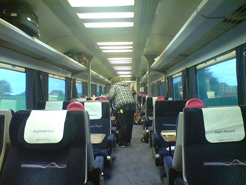 London Paddington → Penzance: Night Riviera interior Penzance