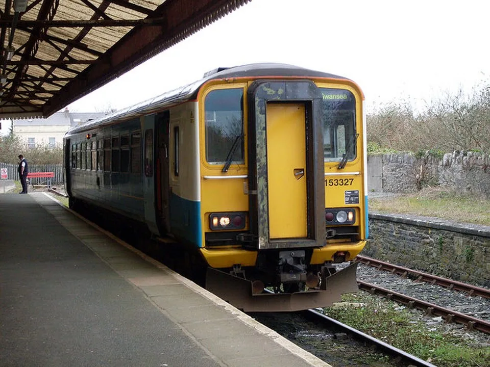 Carmarthen → Pembroke Dock: DMU at Pembroke Dock station