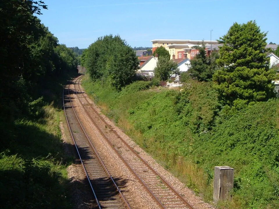 Railway line north of Torre - geograph.org.uk - 214012