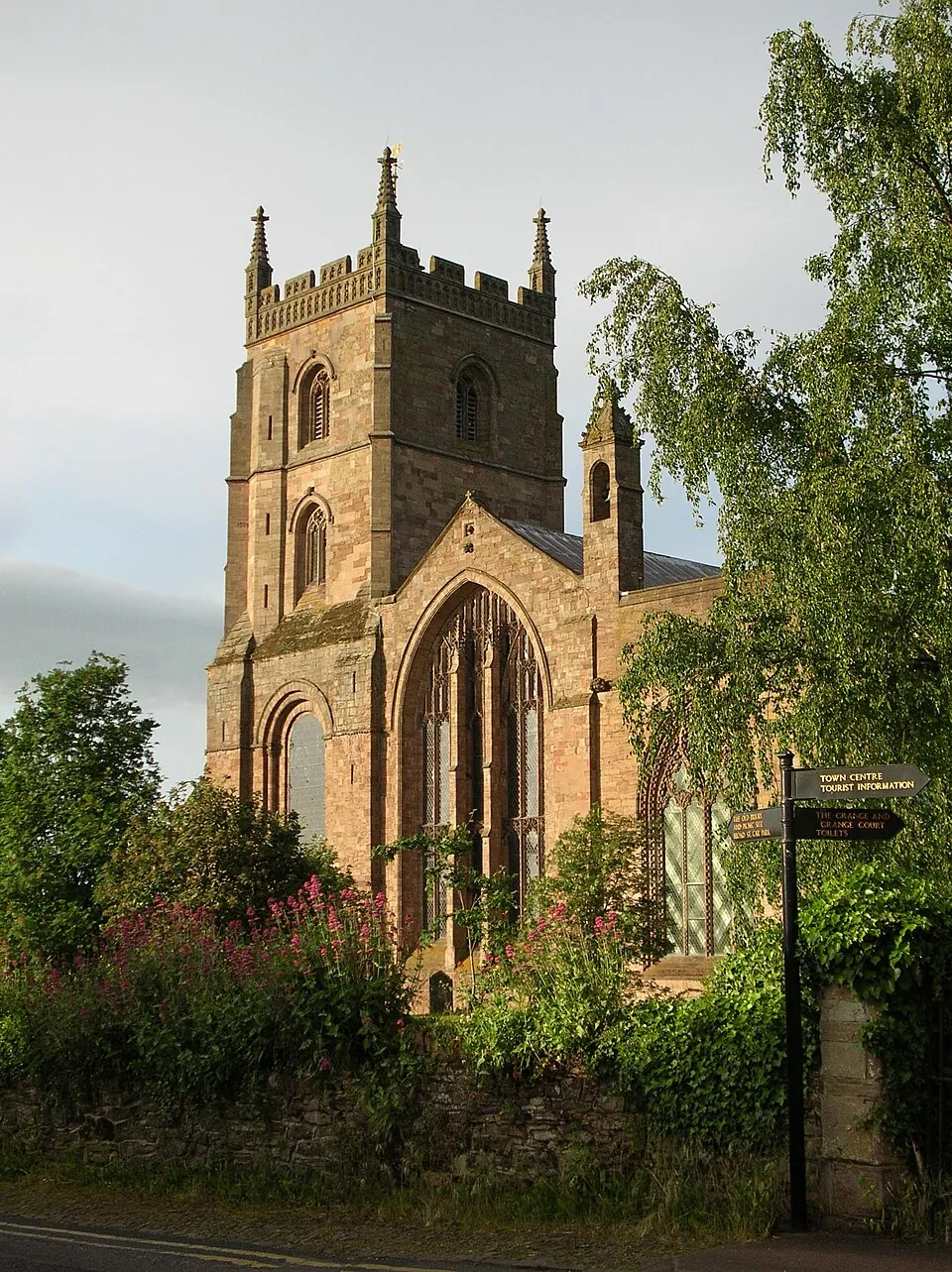 Newport → Abergavenny → Hereford → Ludlow → Church Stretton → Shrewsbury: Priory Church Leominster