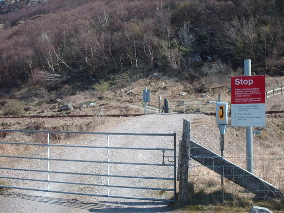 Glasgow → Fort William → Mallaig: Level Crossing, West Highland Line